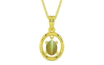 Panchdhatu Cat's Eye Pendant Limited Quality (P2)