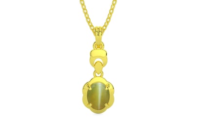 Panchdhatu Cat's Eye Pendant Limited Quality (P6)