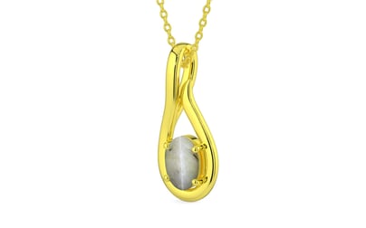 Panchdhatu Cat's Eye Pendant Prime Quality (P9)