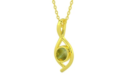 Panchdhatu Cat's Eye Pendant Rare Quality (P1)