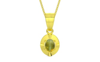 Panchdhatu Cat's Eye Pendant Rare Quality (P11)