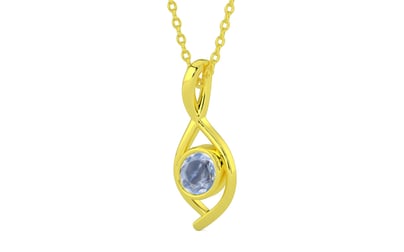 Panchdhatu Ceylon Blue Sapphire Pendant Fine Quality (P1)