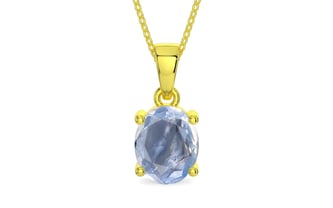 Panchdhatu Ceylon Blue Sapphire Pendant Fine Quality (P10)