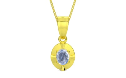 Panchdhatu Ceylon Blue Sapphire Pendant Fine Quality (P11)