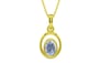 Panchdhatu Ceylon Blue Sapphire Pendant Fine Quality (P12)