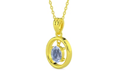 Panchdhatu Ceylon Blue Sapphire Pendant Fine Quality (P2)
