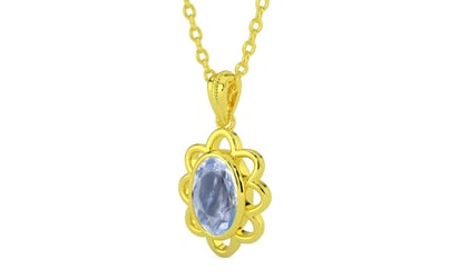 Panchdhatu Ceylon Blue Sapphire Pendant Fine Quality (P3)