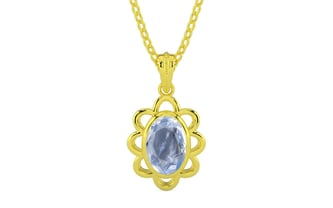 Panchdhatu Ceylon Blue Sapphire Pendant Fine Quality (P3)