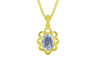 Panchdhatu Ceylon Blue Sapphire Pendant Fine Quality (P3)