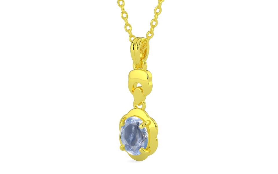 Panchdhatu Ceylon Blue Sapphire Pendant Fine Quality (P6)