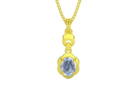 Panchdhatu Ceylon Blue Sapphire Pendant Fine Quality (P6)