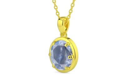 Panchdhatu Ceylon Blue Sapphire Pendant Fine Quality (P8)
