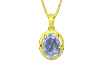 Panchdhatu Ceylon Blue Sapphire Pendant Fine Quality (P8)