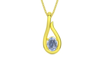 Panchdhatu Ceylon Blue Sapphire Pendant Fine Quality (P9)