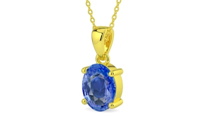 Panchdhatu Ceylon Blue Sapphire Pendant Limited Quality (P10)