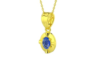 Panchdhatu Ceylon Blue Sapphire Pendant Limited Quality (P11)