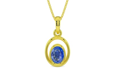 Panchdhatu Ceylon Blue Sapphire Pendant Limited Quality (P12)
