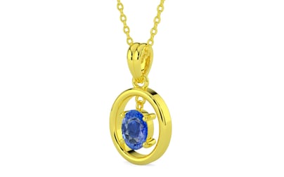Panchdhatu Ceylon Blue Sapphire Pendant Limited Quality (P2)