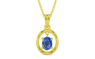 Panchdhatu Ceylon Blue Sapphire Pendant Limited Quality (P2)