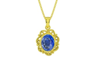 Panchdhatu Ceylon Blue Sapphire Pendant Limited Quality (P5)