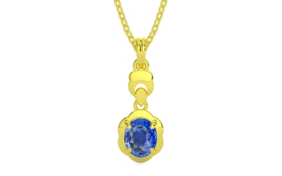 Panchdhatu Ceylon Blue Sapphire Pendant Limited Quality (P6)