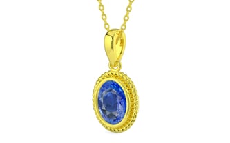 Panchdhatu Ceylon Blue Sapphire Pendant Limited Quality (P7)