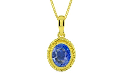 Panchdhatu Ceylon Blue Sapphire Pendant Limited Quality (P7)