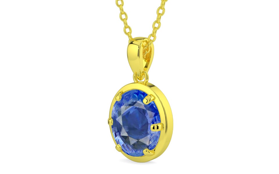 Panchdhatu Ceylon Blue Sapphire Pendant Limited Quality (P8)