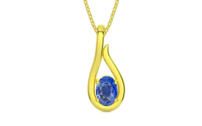 Panchdhatu Ceylon Blue Sapphire Pendant Limited Quality (P9)