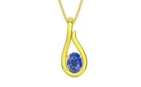 Panchdhatu Ceylon Blue Sapphire Pendant Limited Quality (P9)