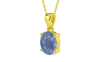 Panchdhatu Ceylon Blue Sapphire Pendant Prime Quality (P10)