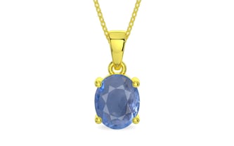 Panchdhatu Ceylon Blue Sapphire Pendant Prime Quality (P10)
