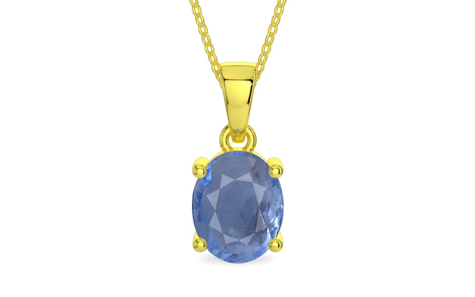 Panchdhatu Ceylon Blue Sapphire Pendant Prime Quality (P10)