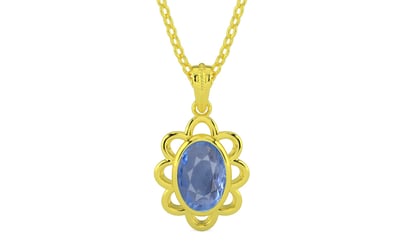 Panchdhatu Ceylon Blue Sapphire Pendant Prime Quality (P3)
