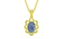 Panchdhatu Ceylon Blue Sapphire Pendant Prime Quality (P3)