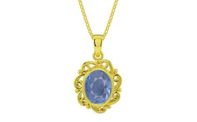 Panchdhatu Ceylon Blue Sapphire Pendant Prime Quality (P5)