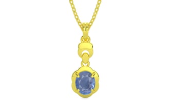 Panchdhatu Ceylon Blue Sapphire Pendant Prime Quality (P6)