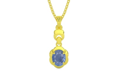 Panchdhatu Ceylon Blue Sapphire Pendant Prime Quality (P6)