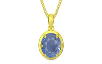 Panchdhatu Ceylon Blue Sapphire Pendant Prime Quality (P8)