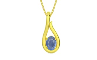 Panchdhatu Ceylon Blue Sapphire Pendant Prime Quality (P9)