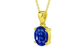 Panchdhatu Ceylon Blue Sapphire Pendant Rare Quality (P10)