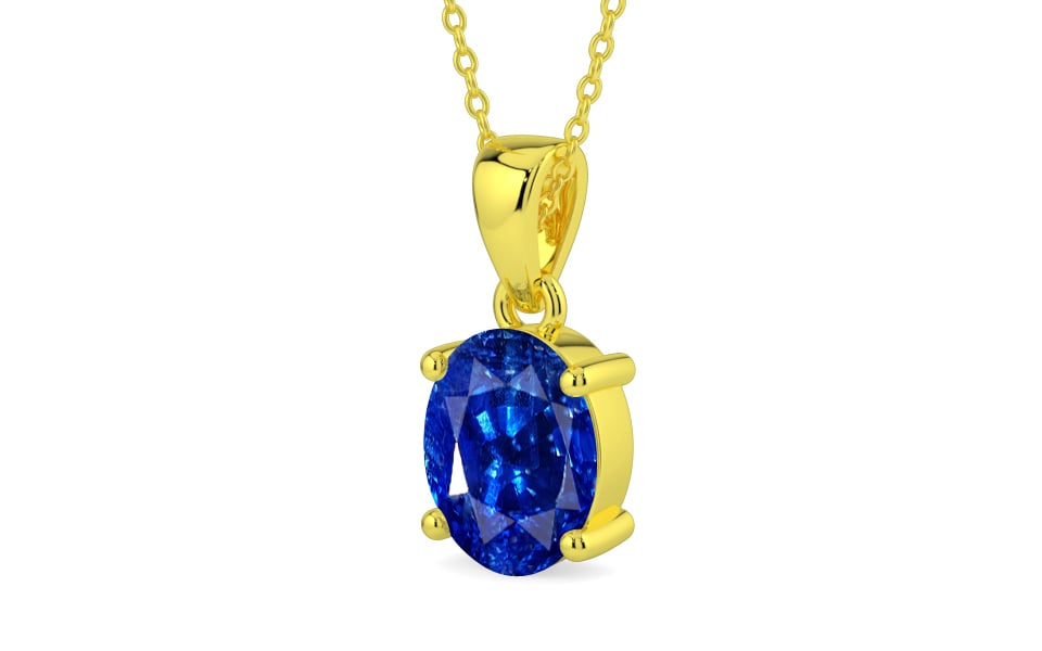 Panchdhatu Ceylon Blue Sapphire Pendant Rare Quality (P10)