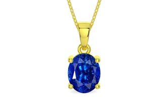 Panchdhatu Ceylon Blue Sapphire Pendant Rare Quality (P10)