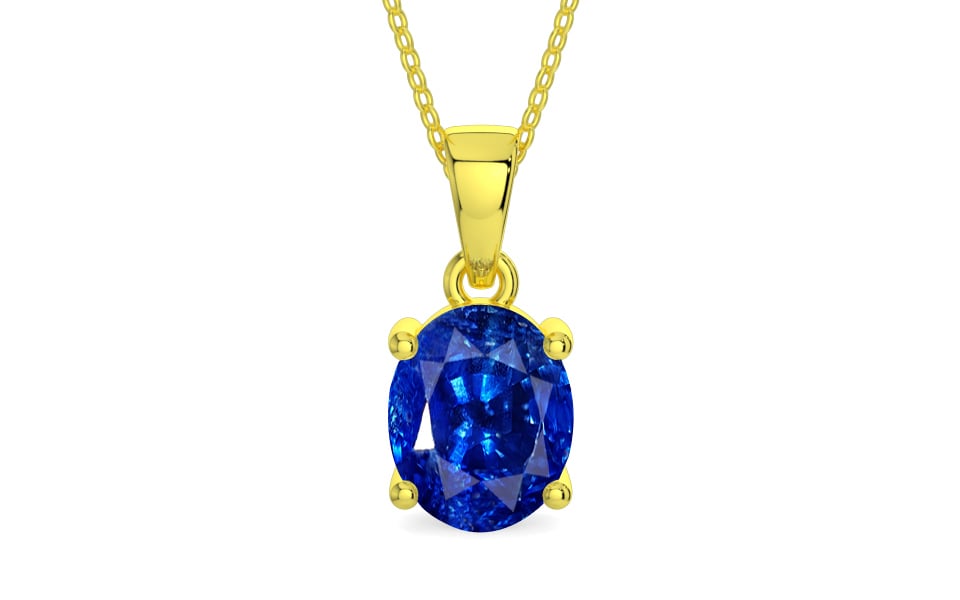 Panchdhatu Ceylon Blue Sapphire Pendant Rare Quality (P10)