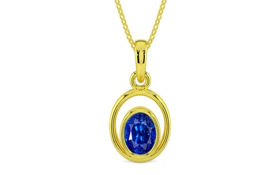 Panchdhatu Ceylon Blue Sapphire Pendant Rare Quality (P12)