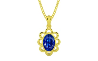 Panchdhatu Ceylon Blue Sapphire Pendant Rare Quality (P3)