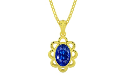 Panchdhatu Ceylon Blue Sapphire Pendant Rare Quality (P3)