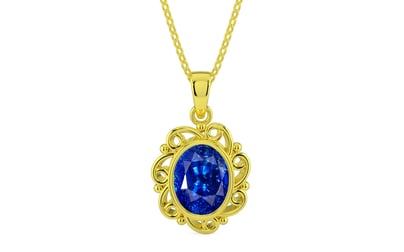 Panchdhatu Ceylon Blue Sapphire Pendant Rare Quality (P5)