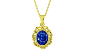 Panchdhatu Ceylon Blue Sapphire Pendant Rare Quality (P5)