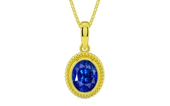Panchdhatu Ceylon Blue Sapphire Pendant Rare Quality (P7)